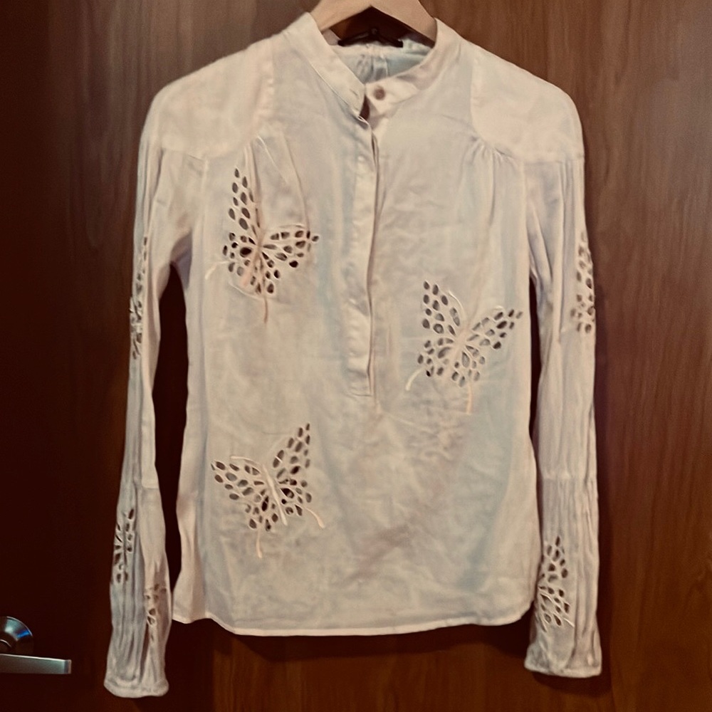 Alessandro Dell’Acqua Butterfly Eyelet Blouse, size 44/U.S. 10